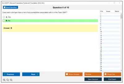 Exin MOFF Microsoft Operations Framework Foundation (EX0-102) Practice test exam simulator test engine exam Prep practice test questions answers Image 6