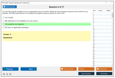PMI PgMP Program Management Professional (PgMP) Practice test exam simulator test engine exam Prep practice test questions answers Image 9