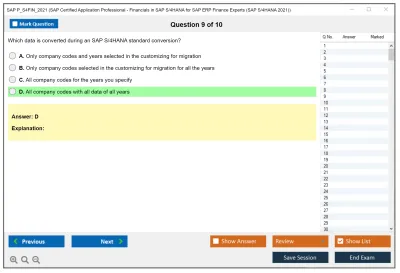 SAP P_S4FIN_2021 SAP Certified Professional - Financials in SAP S/4HANA 2021 for SAP ERP Finance Experts Practice test exam simulator test engine exam Prep practice test questions answers Image 9