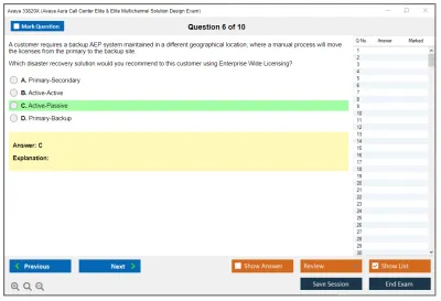 Avaya 33820X Avaya Aura Call Center Elite & Elite Multichannel Solution Design Exam Practice test exam simulator test engine exam Prep practice test questions answers Image 6