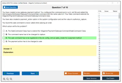 Adobe AD0-E704 Adobe Certified Master - Magento Commerce Architect Practice test exam simulator test engine exam Prep practice test questions answers Image 7