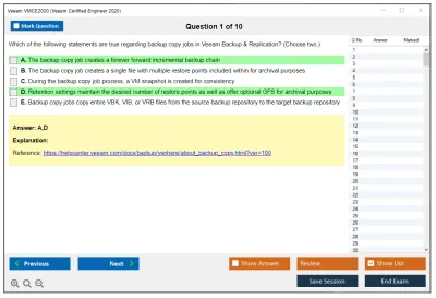 Veeam VMCE2020 Veeam Certified Engineer 2020 Practice test exam simulator test engine exam Prep practice test questions answers Image 1