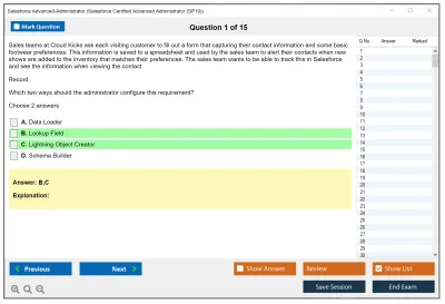 Salesforce Advanced-Administrator Salesforce Certified Advanced Administrator Practice test exam simulator test engine exam Prep practice test questions answers Image 1