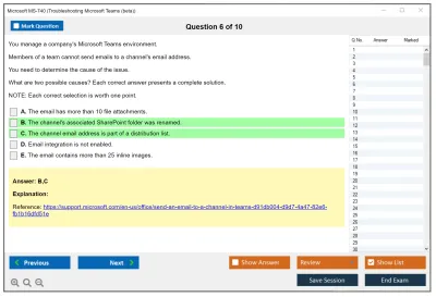 Microsoft MS-740 Troubleshooting Microsoft Teams Practice test exam simulator test engine exam Prep practice test questions answers Image 6