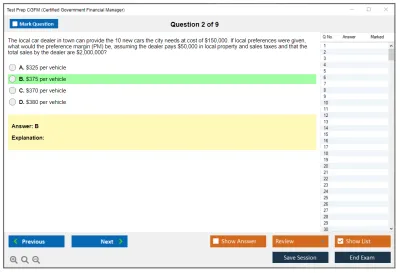 Test Prep CGFM Certified Government Financial Manager Practice test exam simulator test engine exam Prep practice test questions answers Image 2