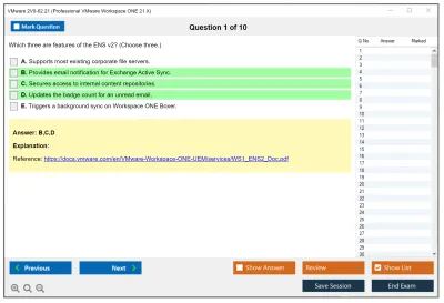 VMware 2V0-62.21 Professional VMware Workspace ONE 21.X Practice test exam simulator test engine exam Prep practice test questions answers Image 1