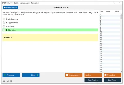 GAQM CBAF-001 Certified Business Analyst - Foundation Practice test exam simulator test engine exam Prep practice test questions answers Image 3