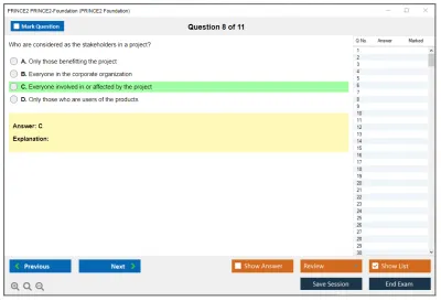 PRINCE2 PRINCE2-Foundation PRINCE2 Foundation written Exam Practice test exam simulator test engine exam Prep practice test questions answers Image 8