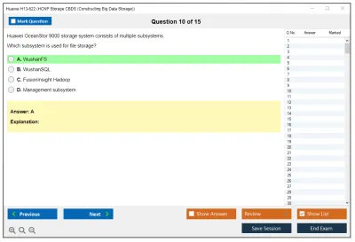Huawei H13-622 HCNP Storage CBDS (Constructing Big Data Storage) Practice test exam simulator test engine exam Prep practice test questions answers Image 10