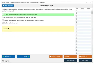 Oracle 1z0-1081 Oracle Financial Consolidation and Close 2019 Implementation Essentials Practice test exam simulator test engine exam Prep practice test questions answers Image 10