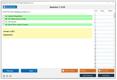 Huawei H11-861_V2.0 HCIP-Video Conference V2.0 Practice test exam simulator test engine exam Prep practice test questions answers Image 7