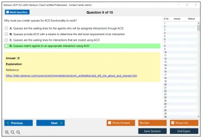 Genesys GCP-GC-ADM Genesys Cloud Certified Professional - Contact Center Administration Practice test exam simulator test engine exam Prep practice test questions answers Image 9