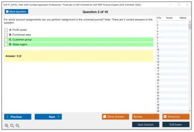 SAP P_S4FIN_1909 SAP Certified Application Professional - Financials in SAP S/4HANA for SAP ERP Finance Experts (SAP S/4HANA 1909) Practice test exam simulator test engine exam Prep practice test questions answers Image 2