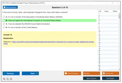 IAPP CIPP-A Certified Information Privacy Professional/Asia (CIPP/A) Practice test exam simulator test engine exam Prep practice test questions answers Image 2