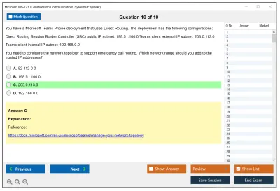 Microsoft MS-721 Collaboration Communications Systems Engineer Practice test exam simulator test engine exam Prep practice test questions answers Image 10
