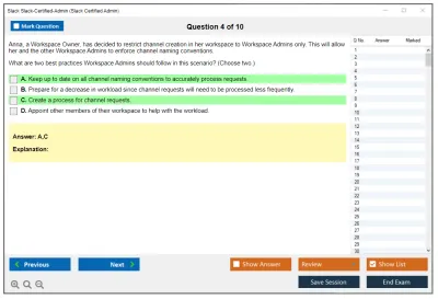 Slack Slack-Certified-Admin Slack Certified Admin Exam Practice test exam simulator test engine exam Prep practice test questions answers Image 4