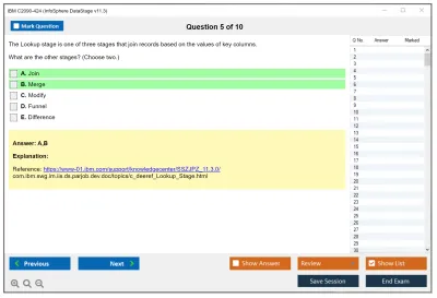 IBM C2090-424 InfoSphere DataStage v11.3 Practice test exam simulator test engine exam Prep practice test questions answers Image 5