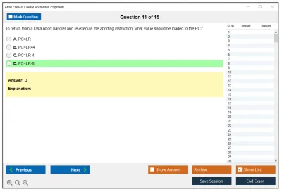 ARM EN0-001 ARM Accredited Engineer Practice test exam simulator test engine exam Prep practice test questions answers Image 11