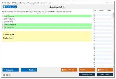 SAP C_CPE_16 SAP Certified Associate - Backend Developer - SAP Cloud Application Programming Model Practice test exam simulator test engine exam Prep practice test questions answers Image 5
