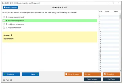 Exin SIAMF EXIN BCS Service Integration and Management Practice test exam simulator test engine exam Prep practice test questions answers Image 3