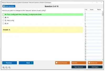 Sitecore Sitecore-Experience-Solution-9-Developer Sitecore Experience Solution 9 Developer Exam Practice test exam simulator test engine exam Prep practice test questions answers Image 2