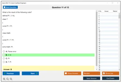 Zend 200-710 Zend Certified Engineer Practice test exam simulator test engine exam Prep practice test questions answers Image 11