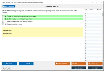 SAP C_ARSOR_2302 SAP Certified Application AssociateSAP Ariba Sourcing Practice test exam simulator test engine exam Prep practice test questions answers Image 1