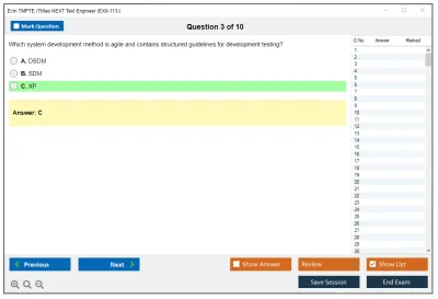 Exin TMPTE TMap NEXT Test Engineer (EX0-113) Practice test exam simulator test engine exam Prep practice test questions answers Image 3