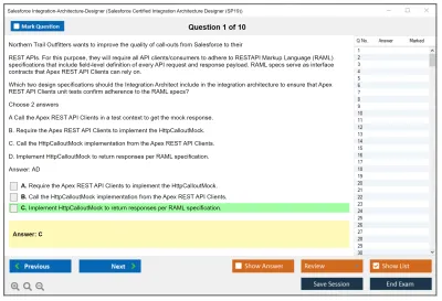 Salesforce Integration-Architecture-Designer Salesforce Certified Integration Architect Practice test exam simulator test engine exam Prep practice test questions answers Image 1