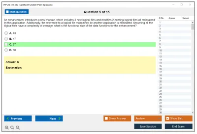 IFPUG I40-420 Certified Function Point Specialist Practice test exam simulator test engine exam Prep practice test questions answers Image 5