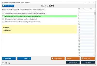 HDI HD0-400 HDI Qualified Customer Support Specialist Practice test exam simulator test engine exam Prep practice test questions answers Image 2