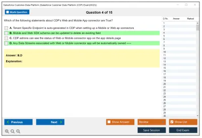 Salesforce Customer-Data-Platform Salesforce Customer Data Platform (CDP) Practice test exam simulator test engine exam Prep practice test questions answers Image 4