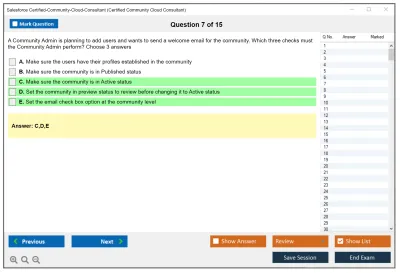 Salesforce Certified-Community-Cloud-Consultant Salesforce Certified Community Cloud Consultant Practice test exam simulator test engine exam Prep practice test questions answers Image 7