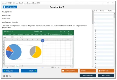 Microsoft MO-201 Microsoft Excel Expert (Excel and Excel 2019) Practice test exam simulator test engine exam Prep practice test questions answers Image 4