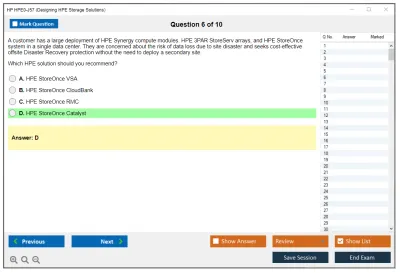 HP HPE0-J57 Designing HPE Storage Solutions Practice test exam simulator test engine exam Prep practice test questions answers Image 6