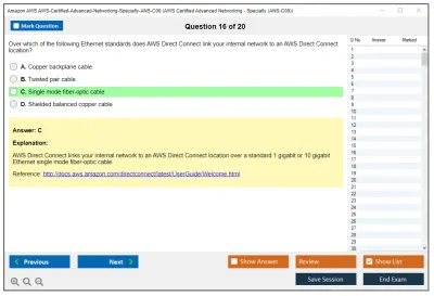 Amazon AWS AWS-Certified-Advanced-Networking-Specialty-ANS-C00 AWS Certified Advanced Networking - Specialty (ANS-C00) Practice test exam simulator test engine exam Prep practice test questions answers Image 16
