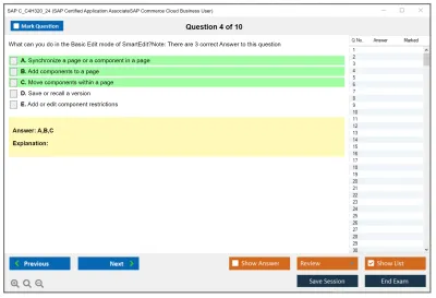 SAP C_C4H320_24 SAP Certified Application AssociateSAP Commerce Cloud Business User Practice test exam simulator test engine exam Prep practice test questions answers Image 4