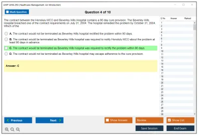 AHIP AHM-250 Healthcare Management: An Introduction Practice test exam simulator test engine exam Prep practice test questions answers Image 4