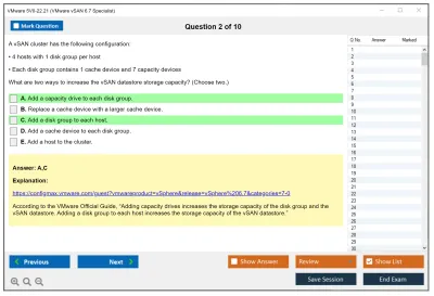 VMware 5V0-22.21 VMware vSAN 6.7 Specialist Practice test exam simulator test engine exam Prep practice test questions answers Image 2