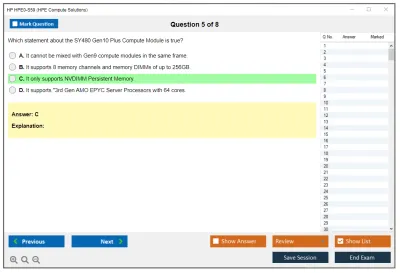 HP HPE0-S59 HPE Compute Solutions Practice test exam simulator test engine exam Prep practice test questions answers Image 5