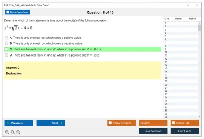 IFoA IFoA_CAA_M0 Module 0 - Entry Exam Practice test exam simulator test engine exam Prep practice test questions answers Image 8