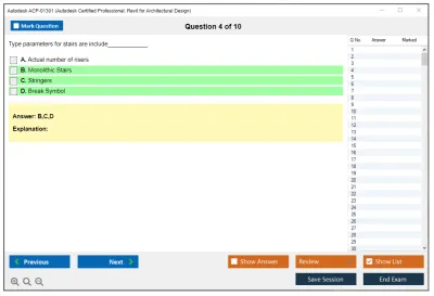 Autodesk ACP-01301 Autodesk Certified Professional - Revit for Architectural Design Practice test exam simulator test engine exam Prep practice test questions answers Image 4