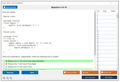 Oracle 1z0-811 Java Foundations Practice test exam simulator test engine exam Prep practice test questions answers Image 4