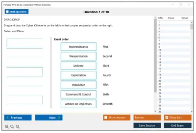 VMware 1V0-81.20 Associate VMware Security Practice test exam simulator test engine exam Prep practice test questions answers Image 1