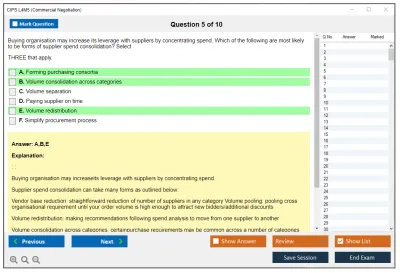 CIPS L4M5 Commercial Negotiation Practice test exam simulator test engine exam Prep practice test questions answers Image 5