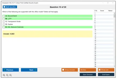 Checkpoint 156-315.77 Check Point Certified Security Expert Practice test exam simulator test engine exam Prep practice test questions answers Image 10