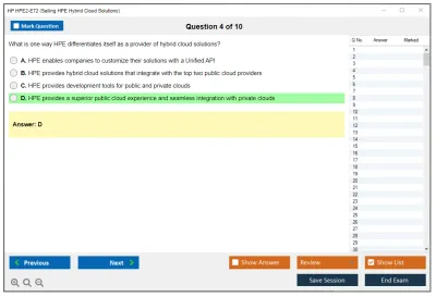 HP HPE2-E72 Selling HPE Hybrid Cloud Solutions Practice test exam simulator test engine exam Prep practice test questions answers Image 4