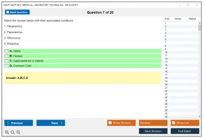 ASCP ASCP-MLT MEDICAL LABORATORY TECHNICIAN - MLT(ASCP) Practice test exam simulator test engine exam Prep practice test questions answers Image 7