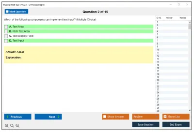 Huawei H35-920 HCDA - OWS Developer Practice test exam simulator test engine exam Prep practice test questions answers Image 2
