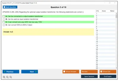 Huawei H19-371_V1.0 HCS-Pre-sales-Digital Power V1.0 Practice test exam simulator test engine exam Prep practice test questions answers Image 5